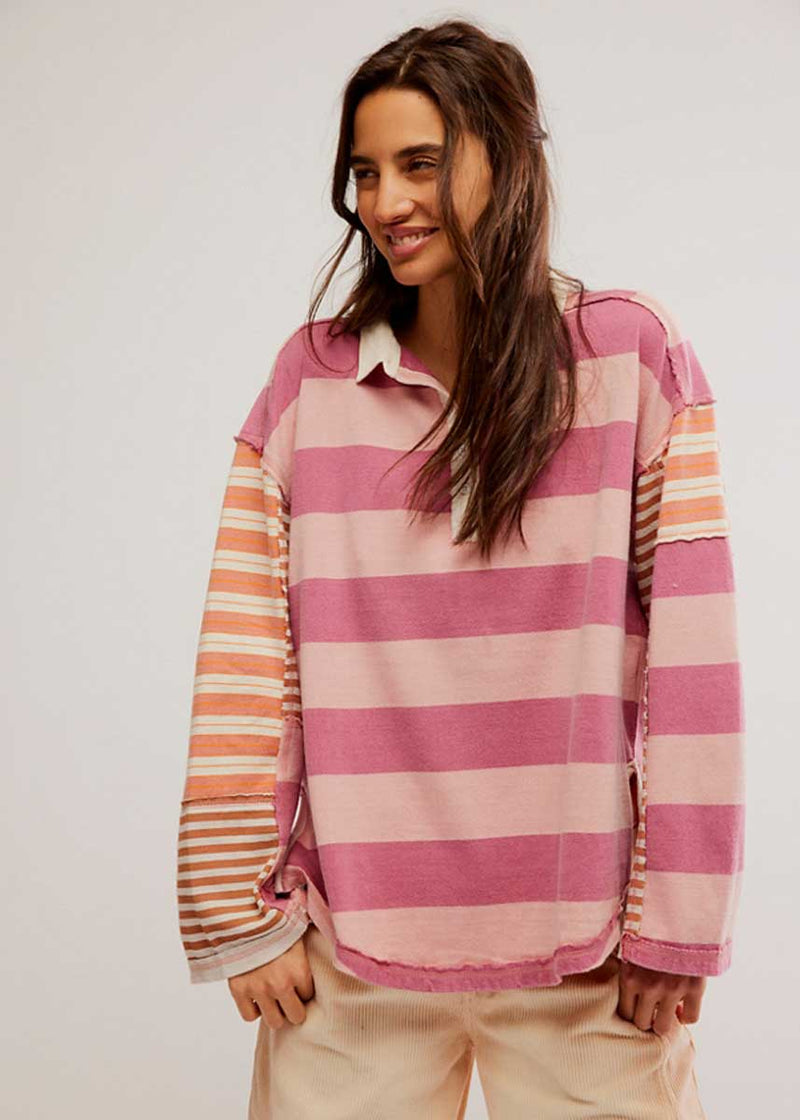 Aster Stripe Tee - Farm Combo