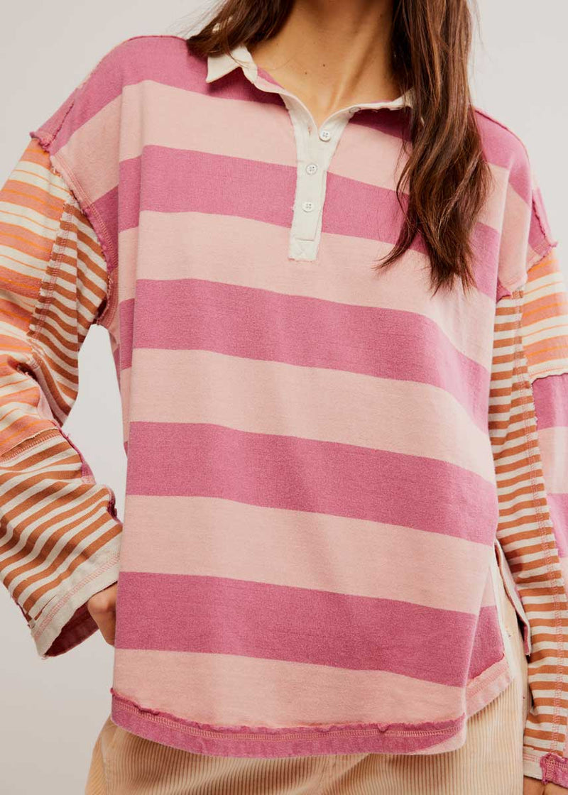 Aster Stripe Tee - Farm Combo