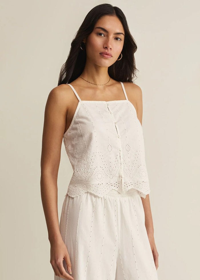 Sea Esta Embroidered Top - White