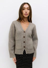 The Mona Cardigan - Heather Grey