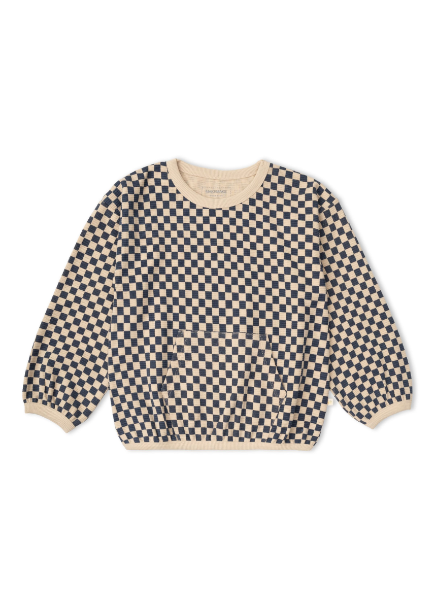 Organic Tee & Pant Slouch Set - Midnight Check