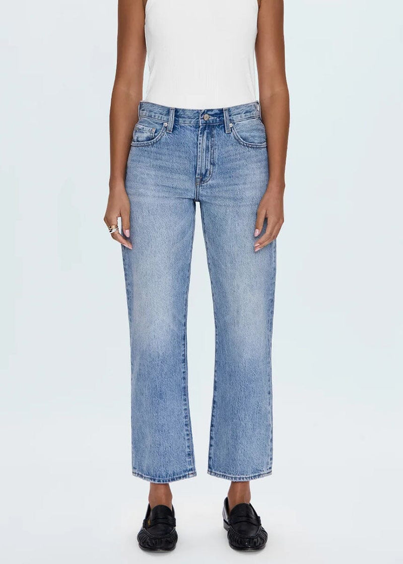 Lexi Mid Rise Bowed Straight - Bowie