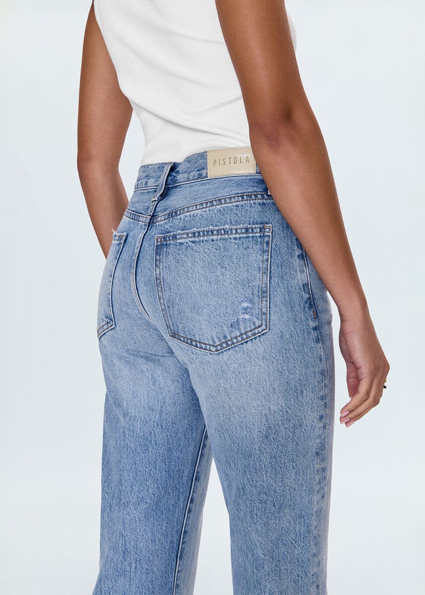 Lexi Mid Rise Bowed Straight - Bowie