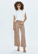 Penny High Rise Wide Leg Crop - Cashew