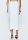 Alice Denim Midi Skirt - White