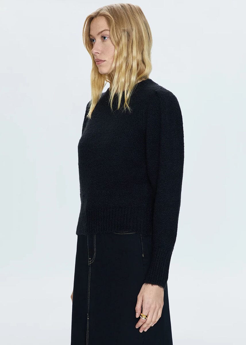 Colette Puff Sleeve Sweater - Noir