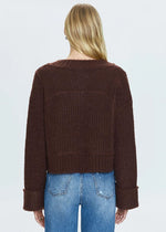 Joy Cropped Boxy Sweater - Dark Roast