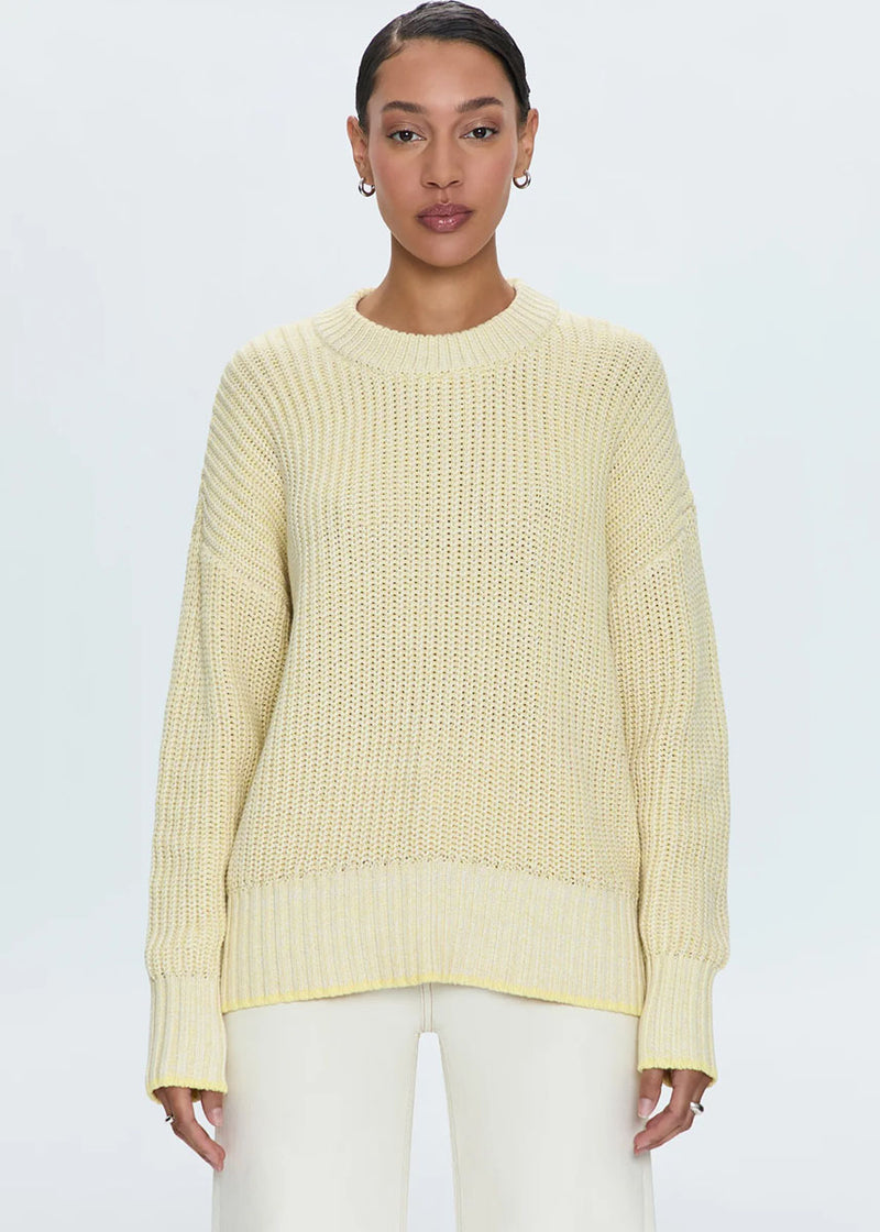 Tina Crewneck Sweater - Soft Yellow