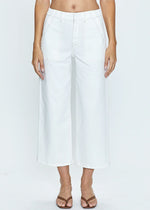 Sophia Wide Leg Utility Ankle - Le Blanc