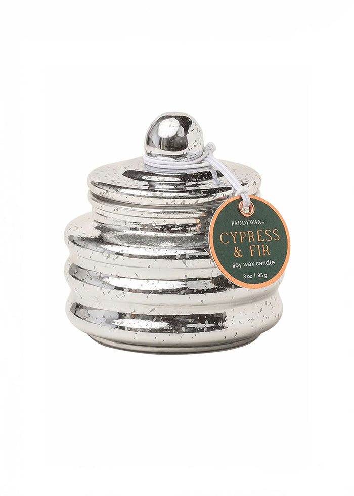 Beam Silver Mercury Glass Candle - Cypress & Fir 3oz.