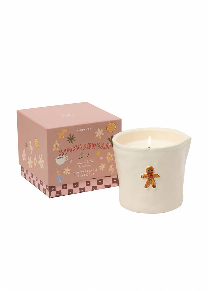 Bistro Gingerbread Man Ceramic Candle - Gingerbread - 8oz.