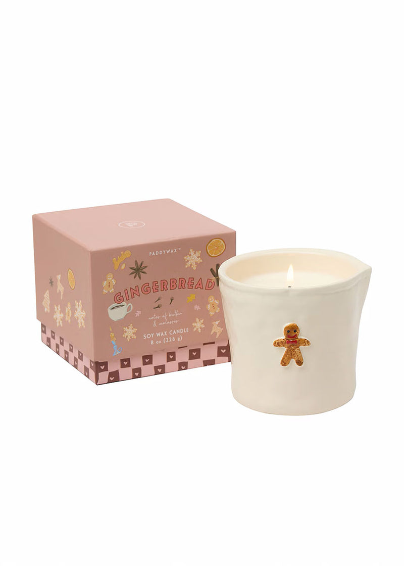 Bistro Gingerbread Man Ceramic Candle - Gingerbread - 8oz.
