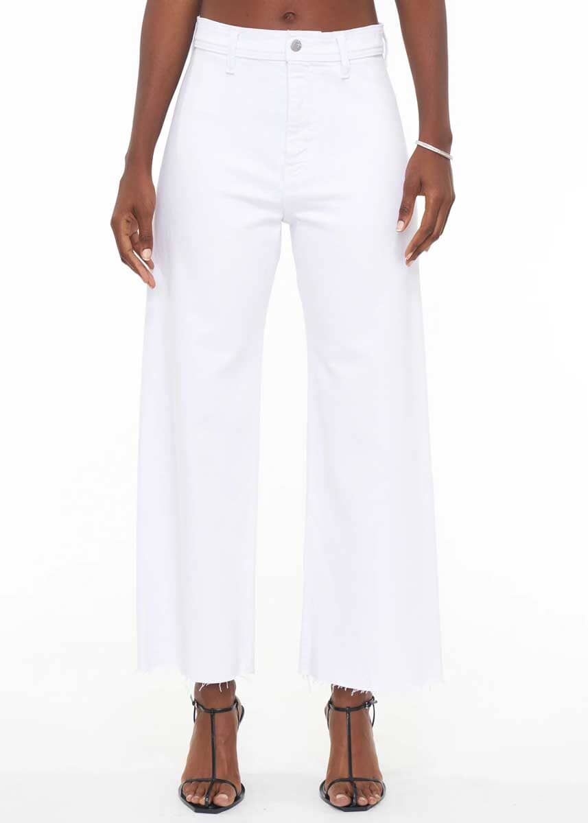 Penny High Rise Wide Leg Crop - Blizzard