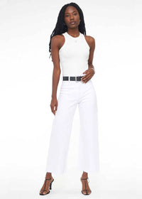 Penny High Rise Wide Leg Crop - Blizzard