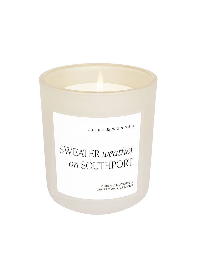 Sweater Weather On Southport Soy Candle - Tan 15oz