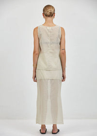 Camille Sheer Skirt - Taupe