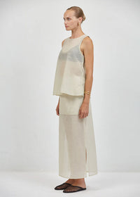Camille Sheer Skirt - Taupe