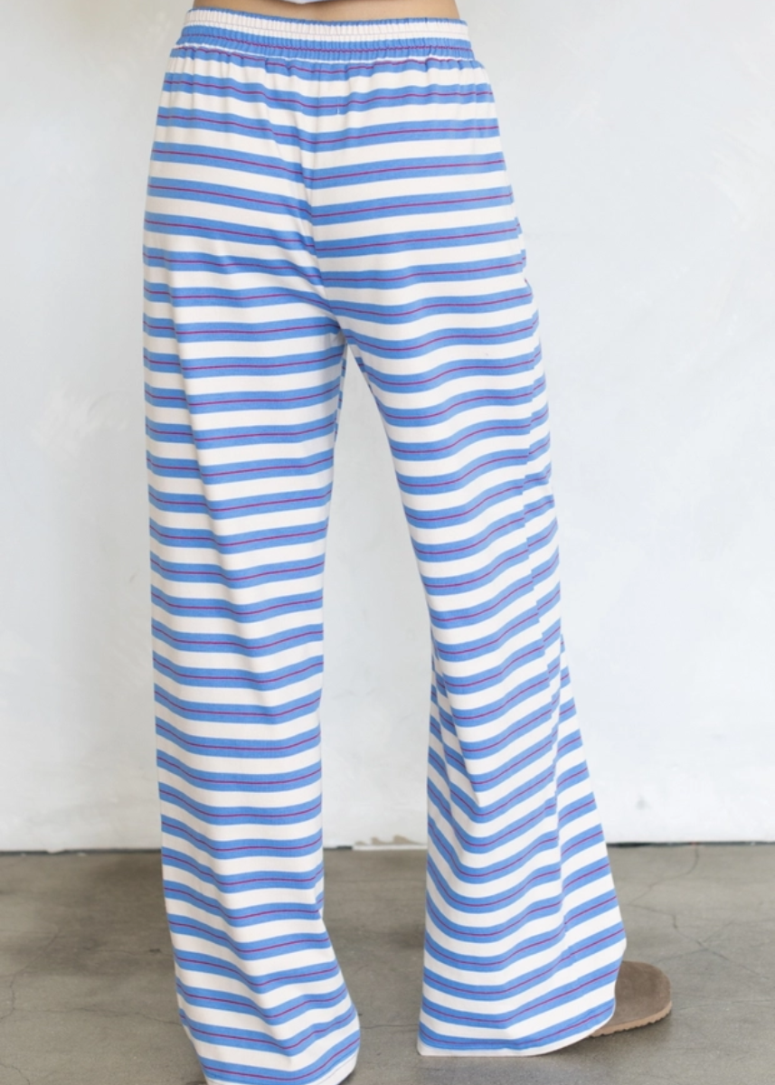 Paige Striped Pants - Blue Multi