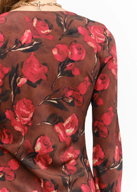 Palermo Dress - Brown Floral