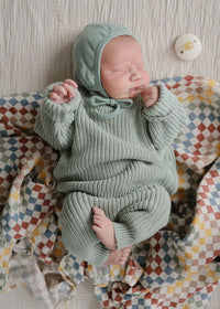 Organic Cotton Muslin Swaddle Blanket - Retro Check