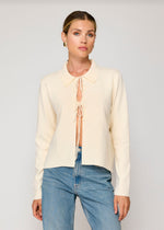 Anouk Tied Sweater Top - Cream