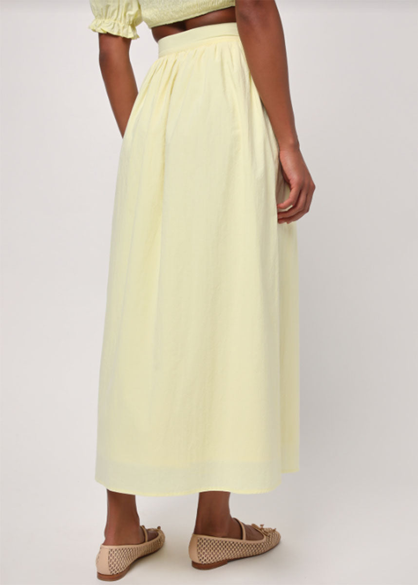 Caroline Poplin Skirt - Yellow