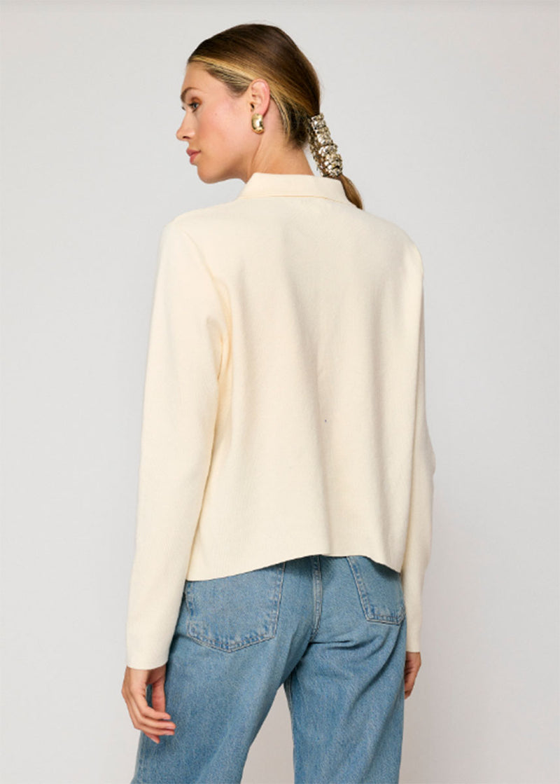 Anouk Tied Sweater Top - Cream