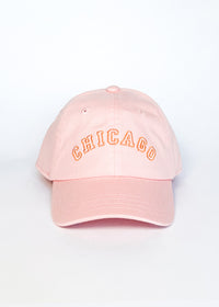 Toddler Chicago Arch Dad Hat - Pink & Orange