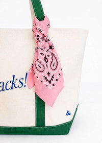 Embroidered Bandana - Light Pink Paisley