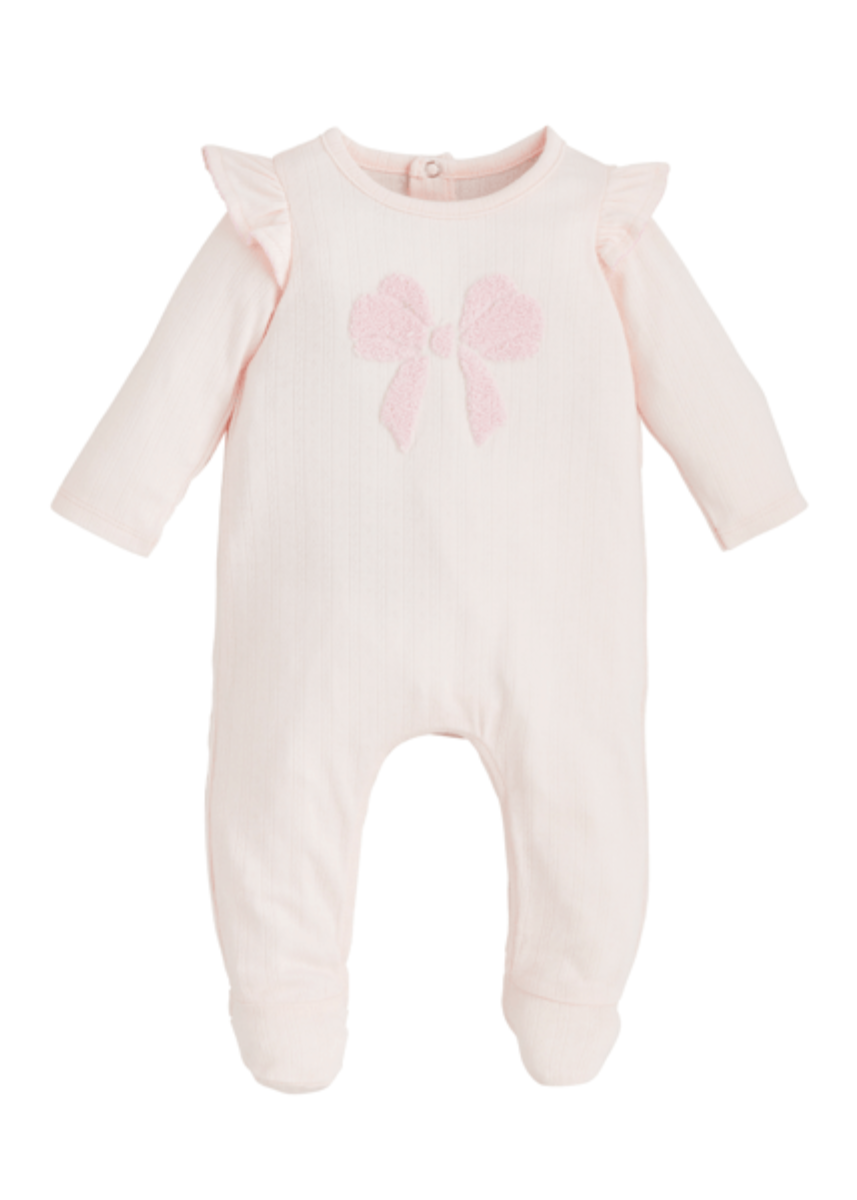 Pink Boucle Bow Sleeper