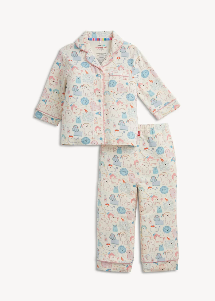 Piped Magnetic Pajama Set - Poodle Pawlor