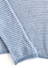 Piper Pin Striped Cardigan - Dusty Blue