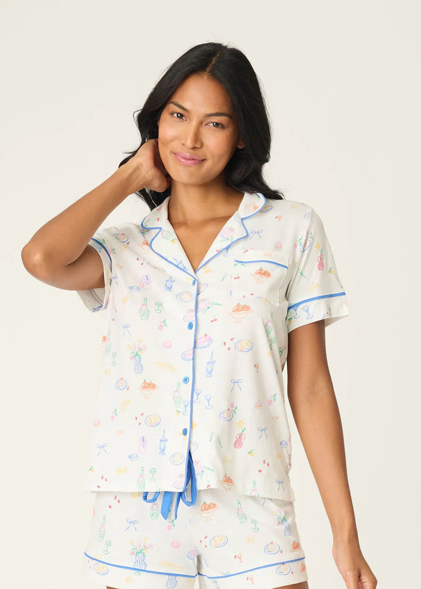 Whimsy Parisian Picnic Top - Ivory