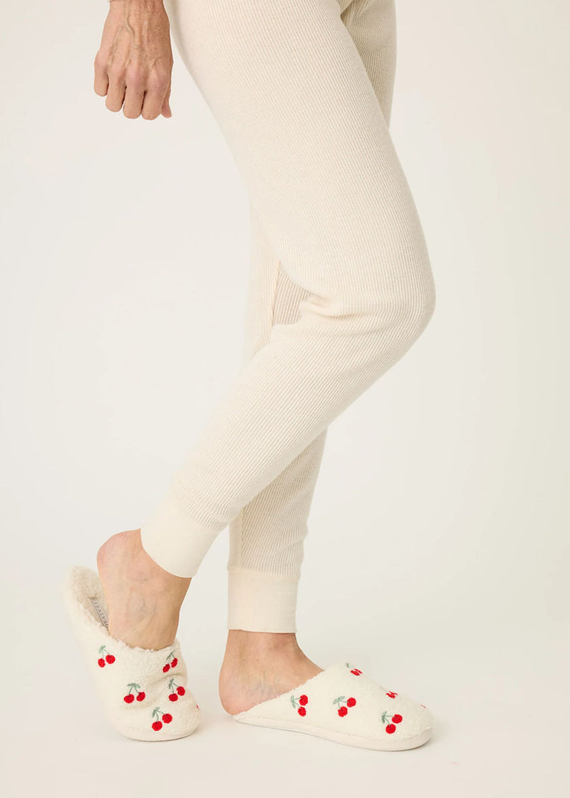 Fun Slides Slipper - Ivory Cherries