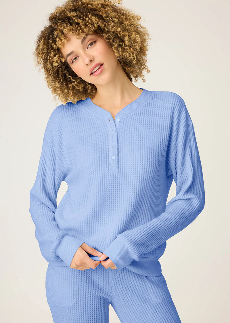 Morning Waffles Long Sleeve Top - Peri