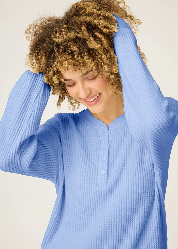 Morning Waffles Long Sleeve Top - Peri