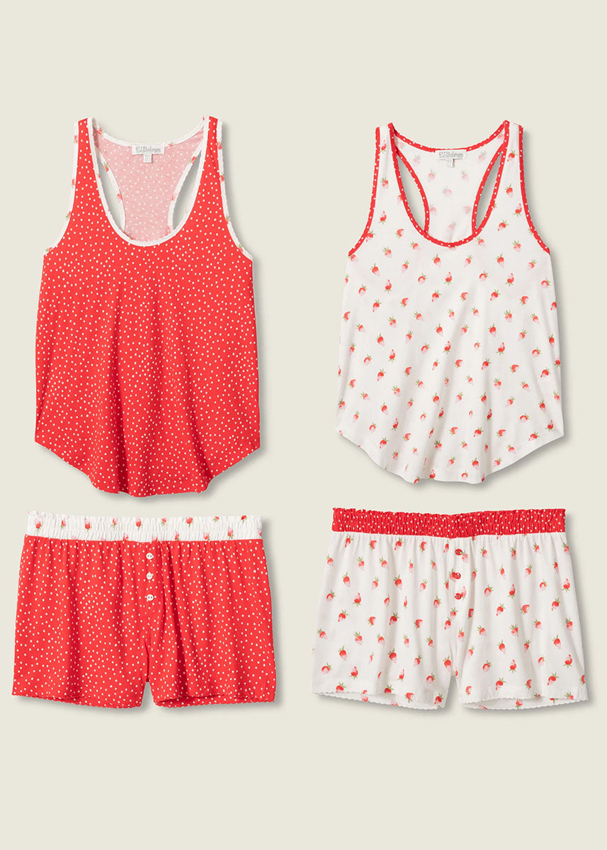 Berry Mix & Match Jersey Short - White Ruby