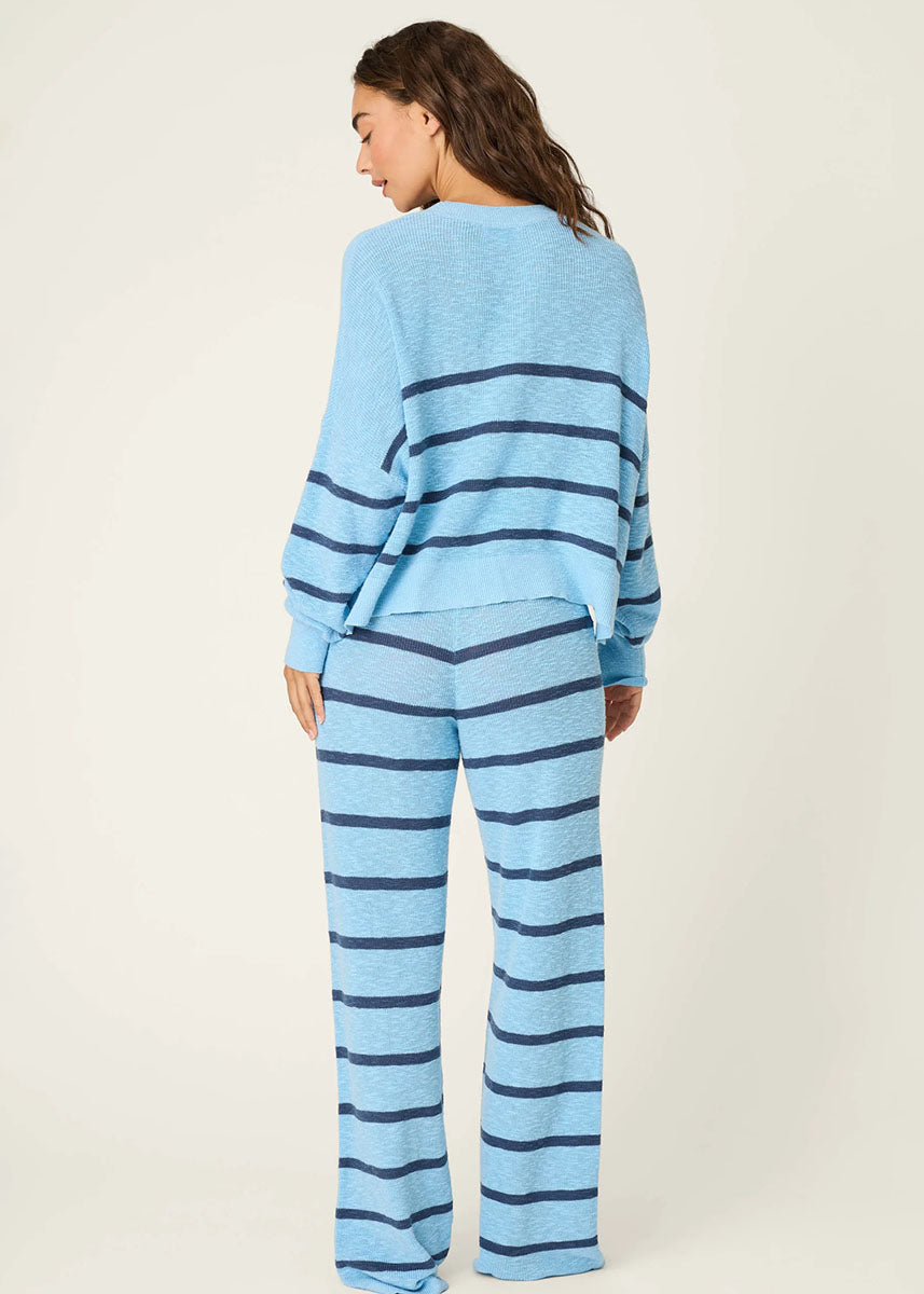 Cozy Up Cotton Sweater Pant - Blue Bird