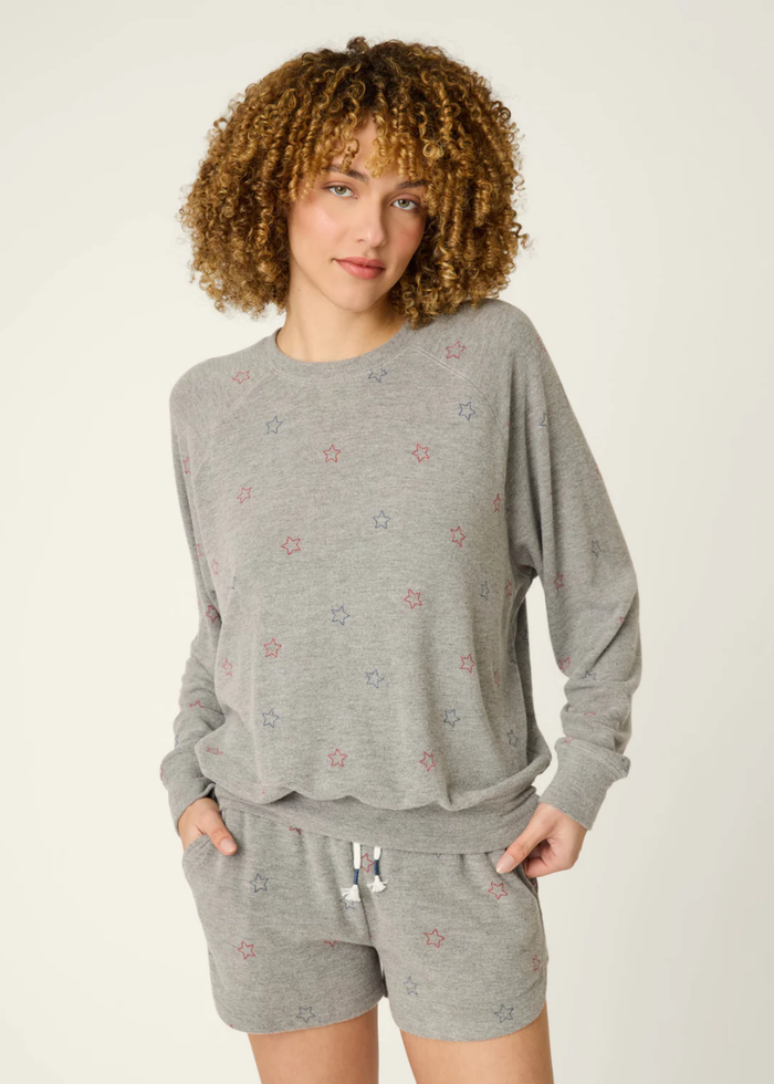 Red, White & Woof Long Sleeve - Dark Heather Grey