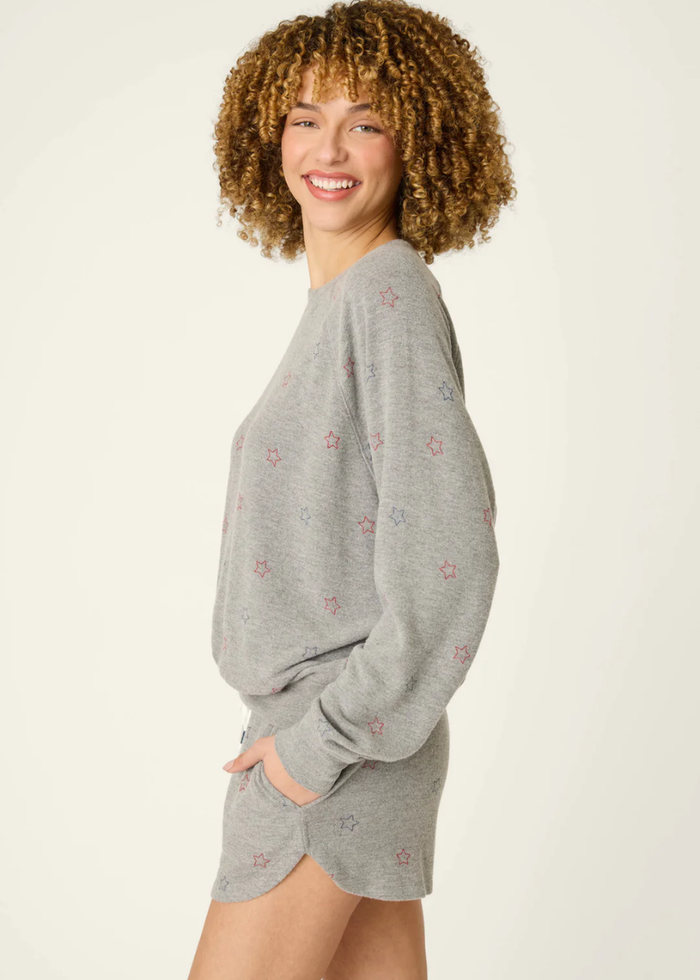 Red, White & Woof Long Sleeve - Dark Heather Grey