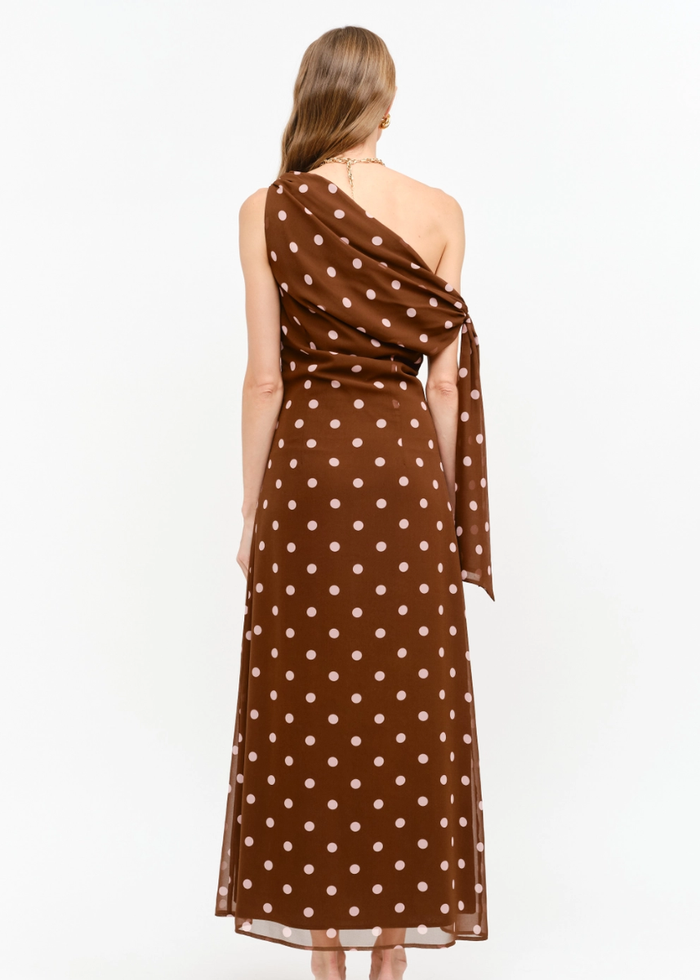 Remie Off The Shoulder Dress - Brown