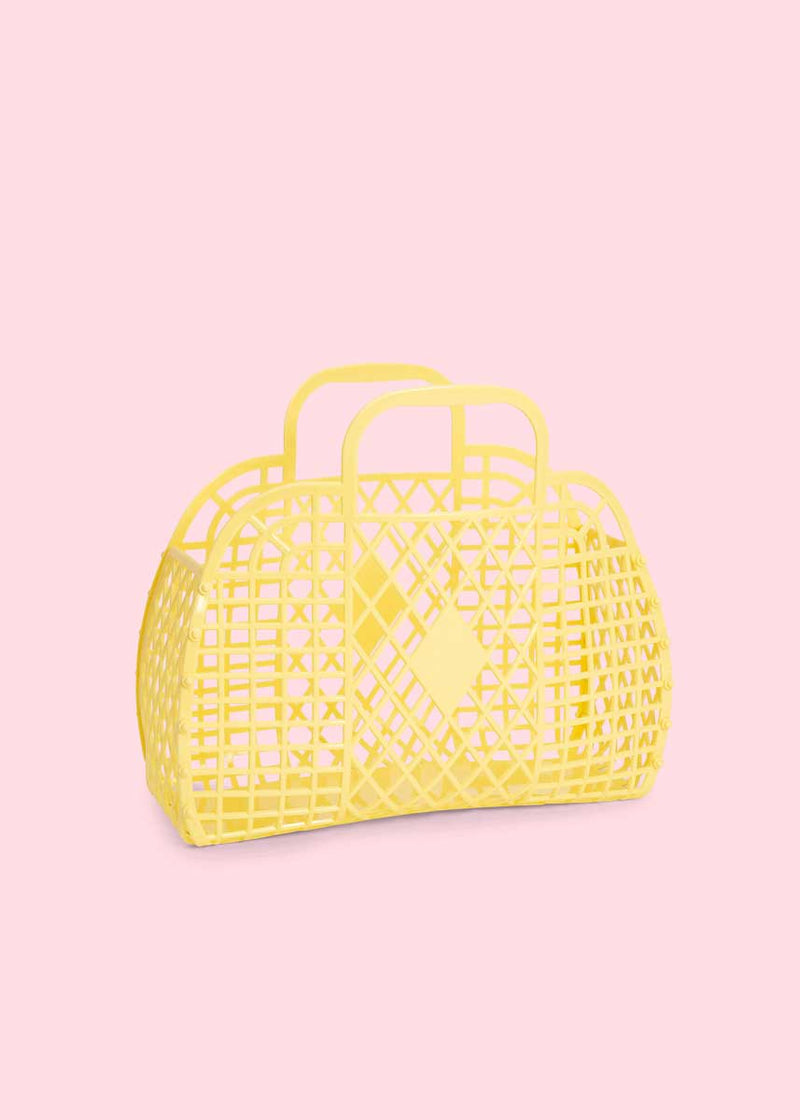 Small Retro Basket - Yellow
