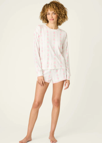 Roses Are Pink Long Sleeve - Ivory