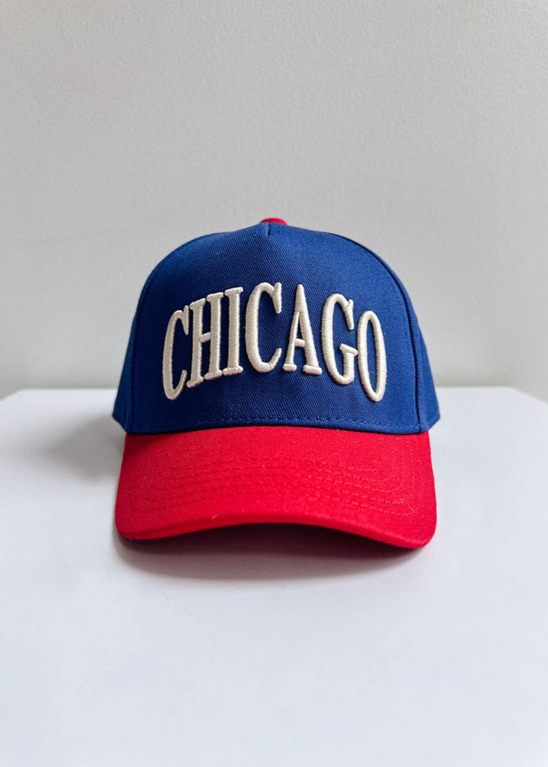 Toddler Chicago Puff Baseball Cap - Blue & Red