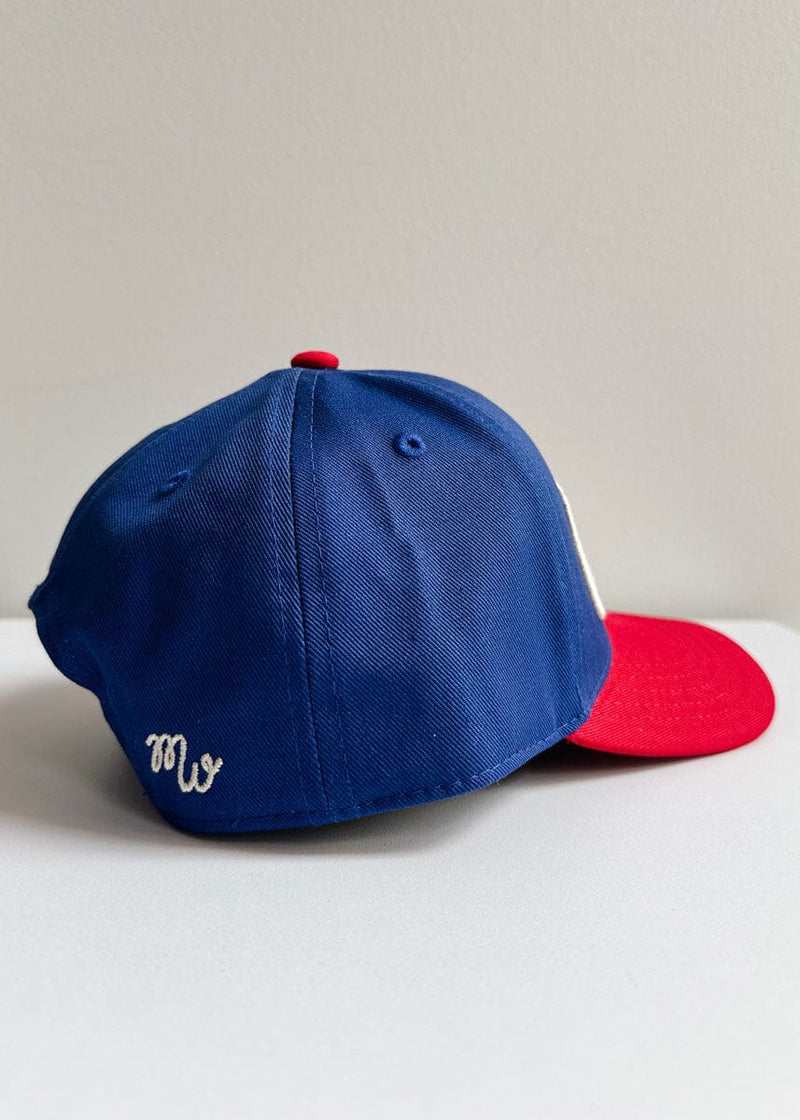 Toddler Chicago Puff Baseball Cap - Blue & Red