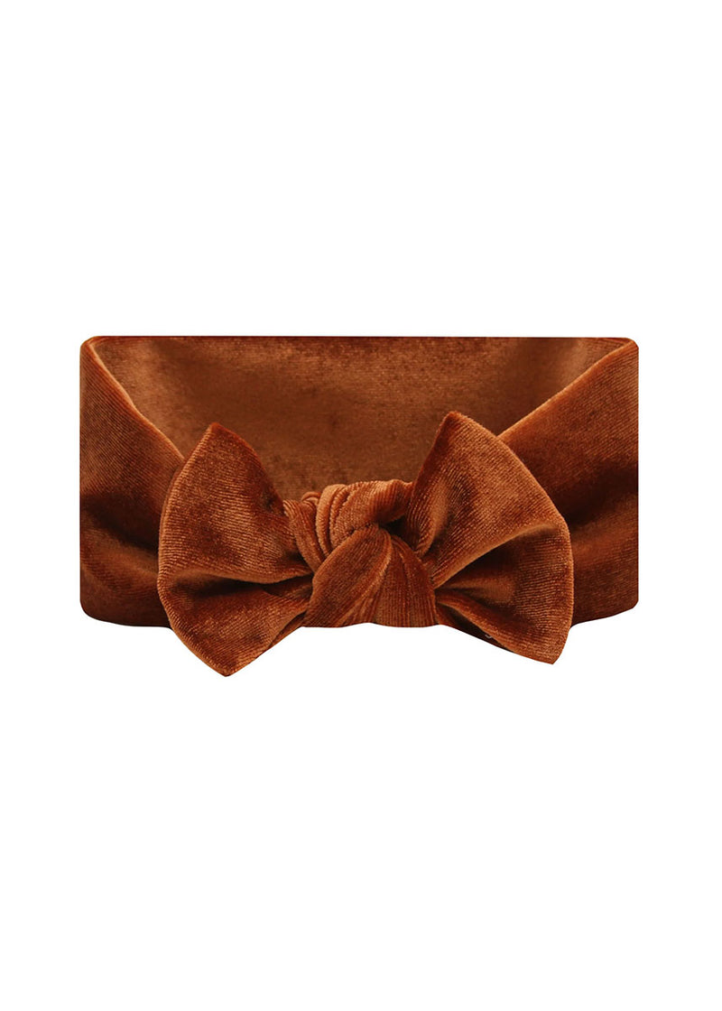 Velvet Knot Headband - Rust