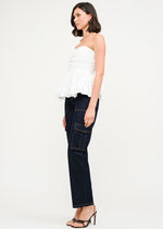 Paige Poplin Bubble Top - Off-White