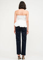 Paige Poplin Bubble Top - Off-White