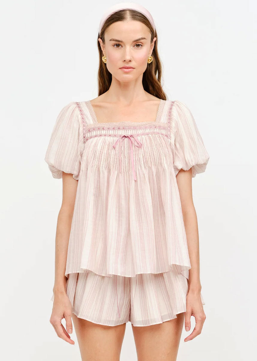 Erika Babydoll Ribbon Top - Blush – Alice & Wonder