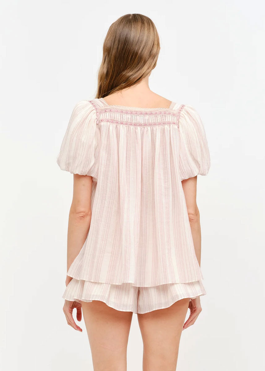 Erika Babydoll Ribbon Top - Blush – Alice & Wonder